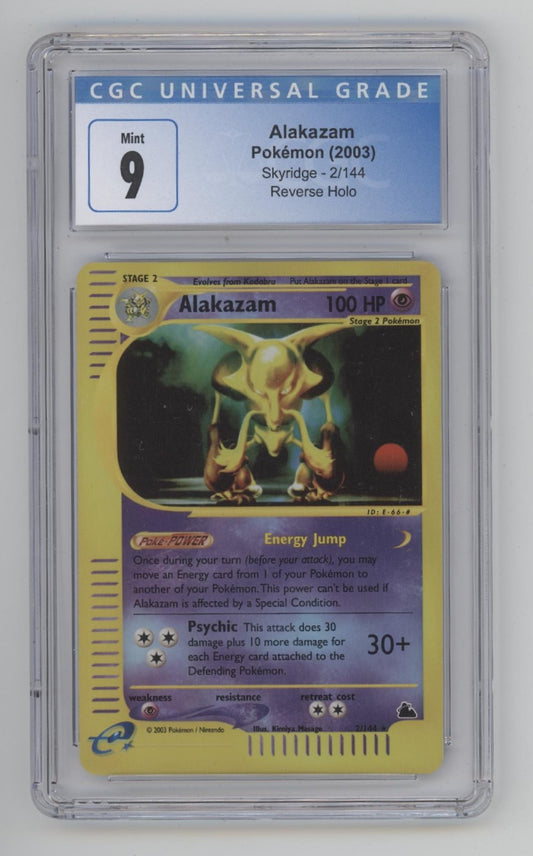 Alakazam Pokemon Skyridge Reverse Holo #2 CGC 9