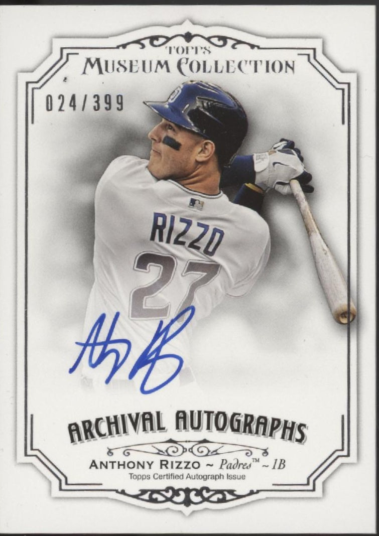 Anthony Rizzo 2012 Topps Museum Collection Archival Auto 024/399 #AA-AR