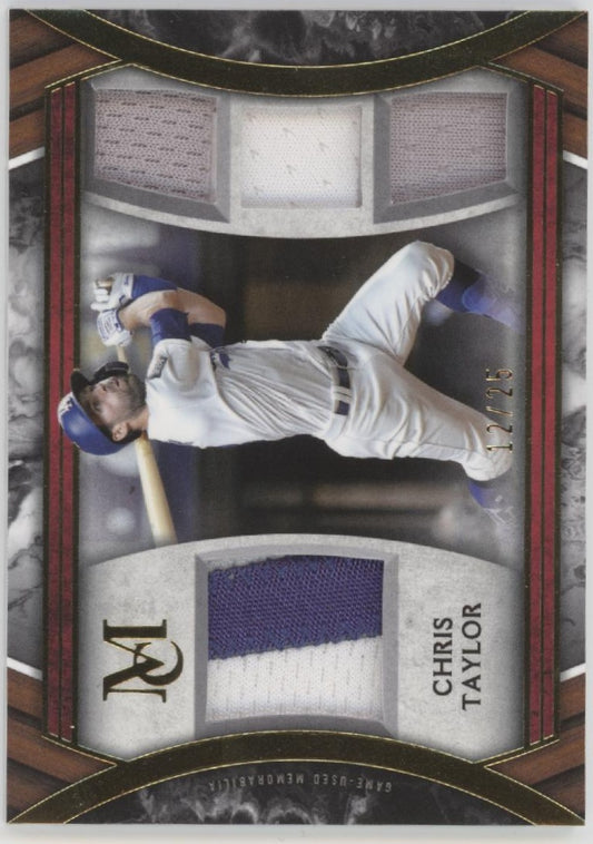 Chris Taylor 2022 Topps Museum Collection Primary Pieces Quad Relic 12/25