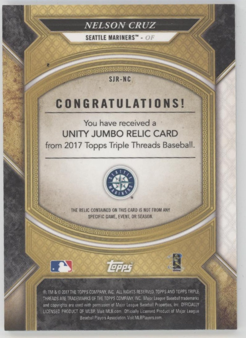 Nelson Cruz 2017 Topps Triple Threads Swatch 1/9 #SJR-NC