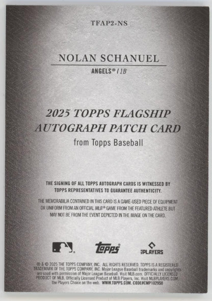 Nolan Schanuel  2025 Topps Flagship Swatch Auto #TFAP2-NS