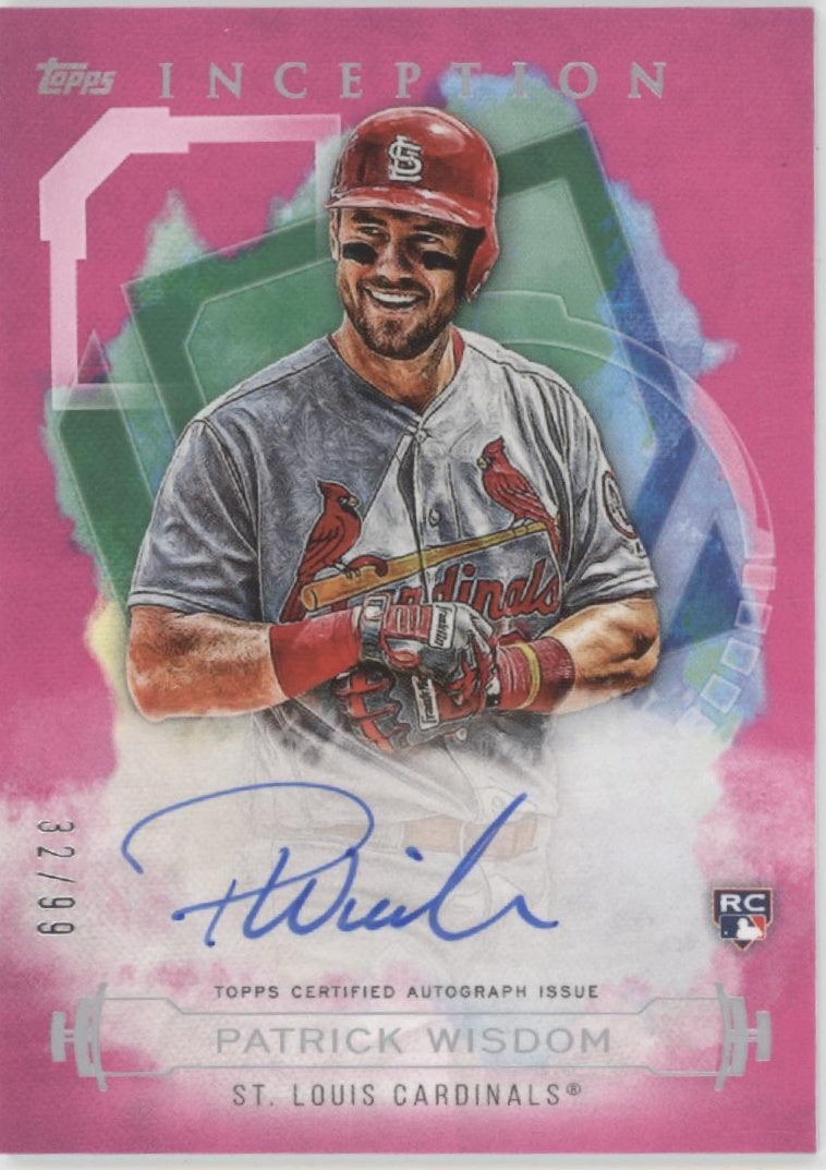 Patrick Wisdom 2019 Topps Inception Pink RC Auto 32/99 #RES-PW
