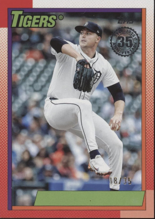 Tarik Skubal 2025 Topps 35th Anniversary '90 No Name SSP 18/35 #90B2-39