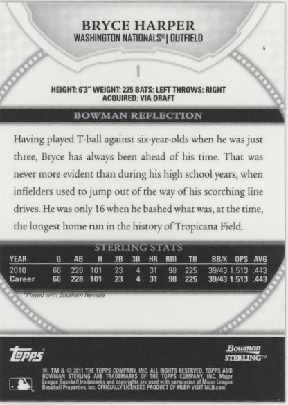 Bryce Harper 2011 Bowman Sterling #1