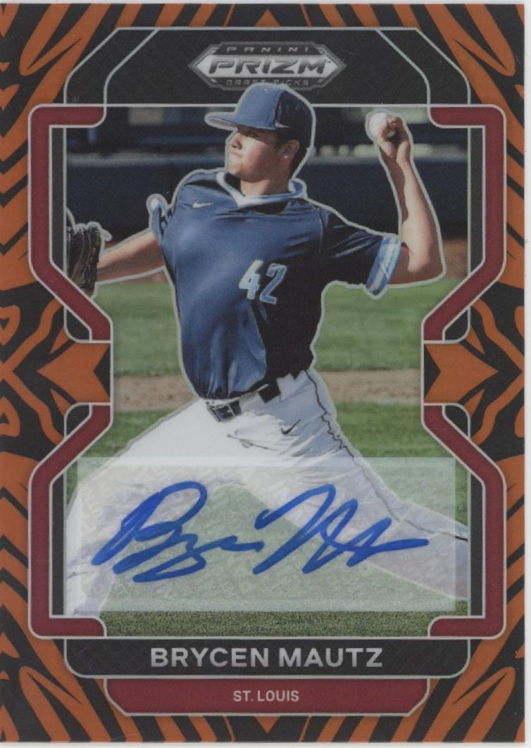 Brycen Mautz 2022 Panini Prizm Draft Picks Tiger Prizm 10/25 #PDP59