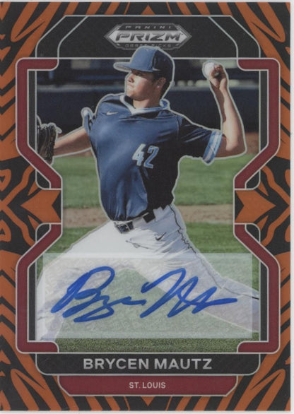 Brycen Mautz 2022 Panini Prizm Draft Picks Tiger Prizm 10/25 #PDP59