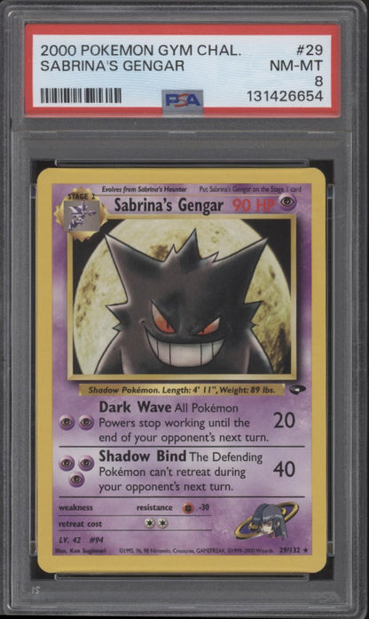 Sabrina's Gengar Pokemon Gym Challenge #29 PSA 8