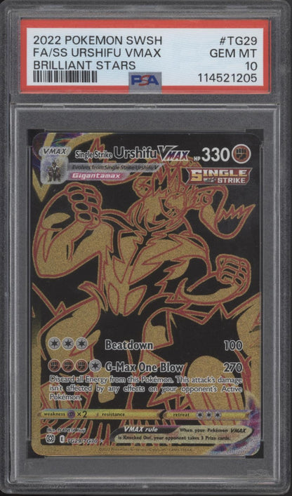Single Strike Urshifu VMAX Pokemon Brilliant Stars #TG29 PSA 10