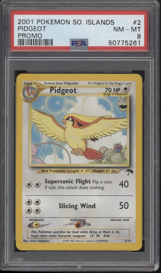 Pidgeot Pokemon Southern Islands Promo #2 PSA 8