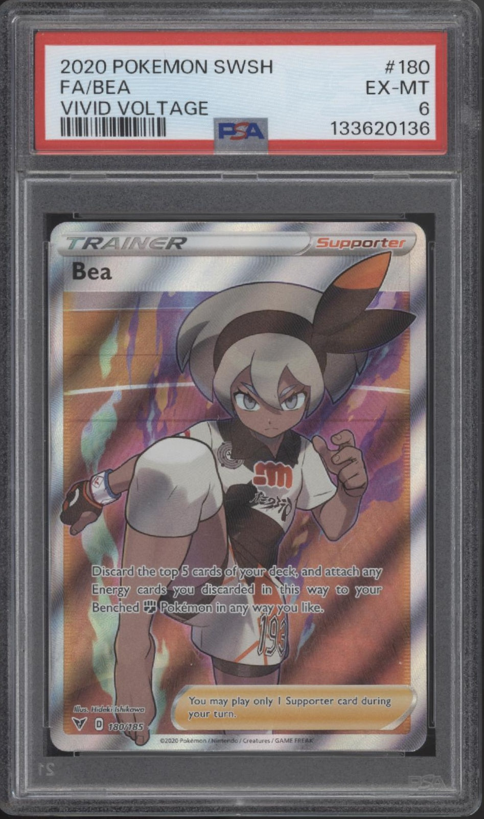 Bea Pokemon Vivid Voltage Full Art #180 PSA 6