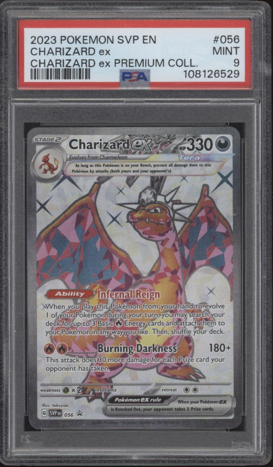 Charizard ex Pokemon Charizard ex Premium Collection #056 PSA 9