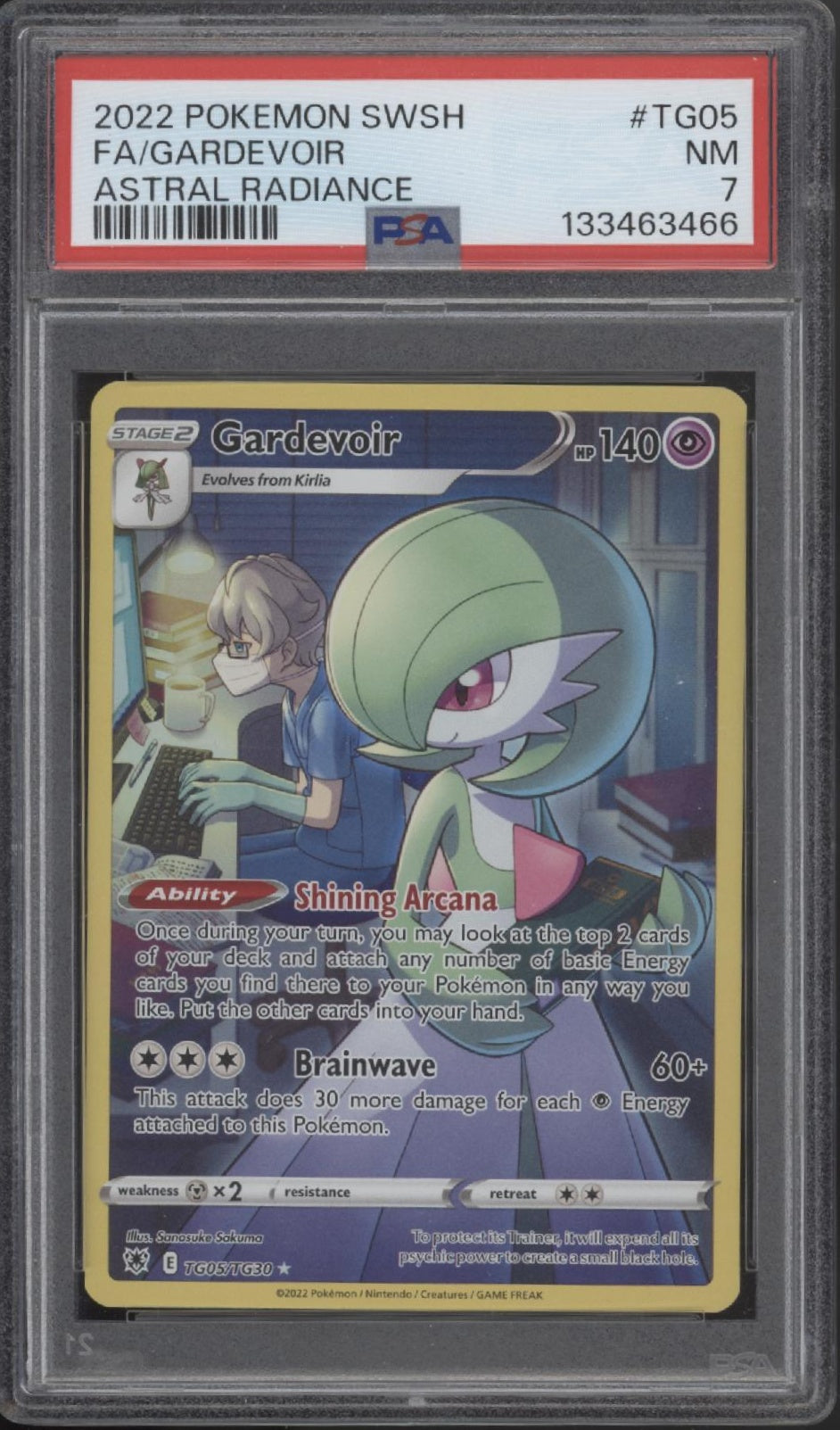 Gardevoir Pokemon Astral Radiance Full Art #TG05 PSA 7