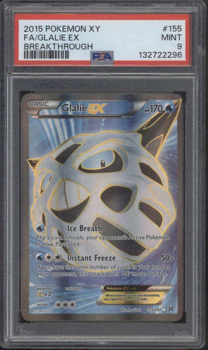 Glalie ex Pokemon Breakthrough Full Art #155 PSA 9