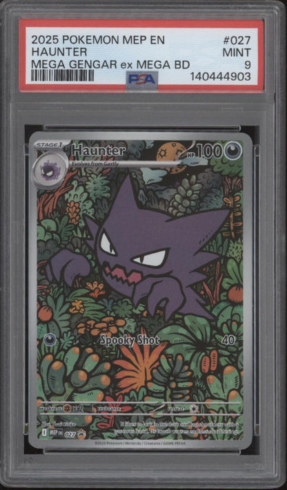 Haunter Pokemon Mega Evolution Mega Gengar ex #027 PSA 9