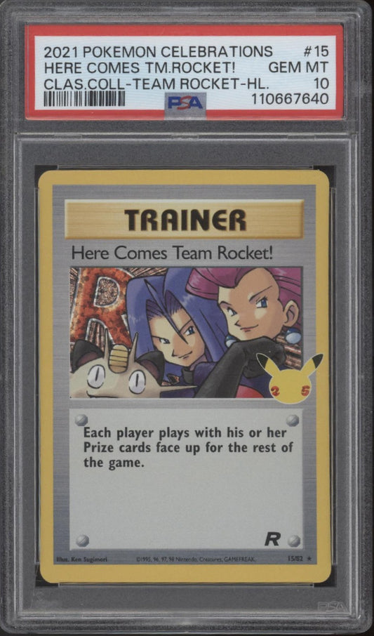 Here Comes Tea Rocket! Pokemon Celebrations Classic Collection #15 PSA 10