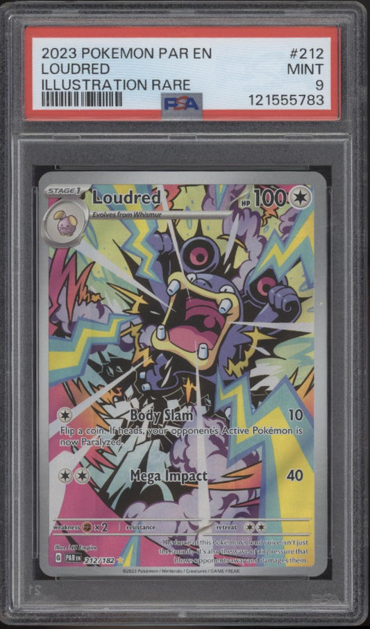 Loudred Pokemon Paradox Rift Illustration Rare #212 PSA 9