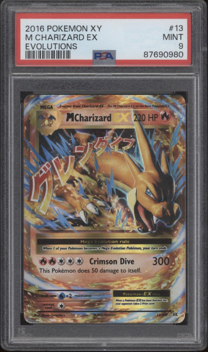 M Charizard ex Pokemon Evolutions #13 PSA 9