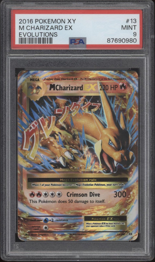 M Charizard ex Pokemon Evolutions #13 PSA 9