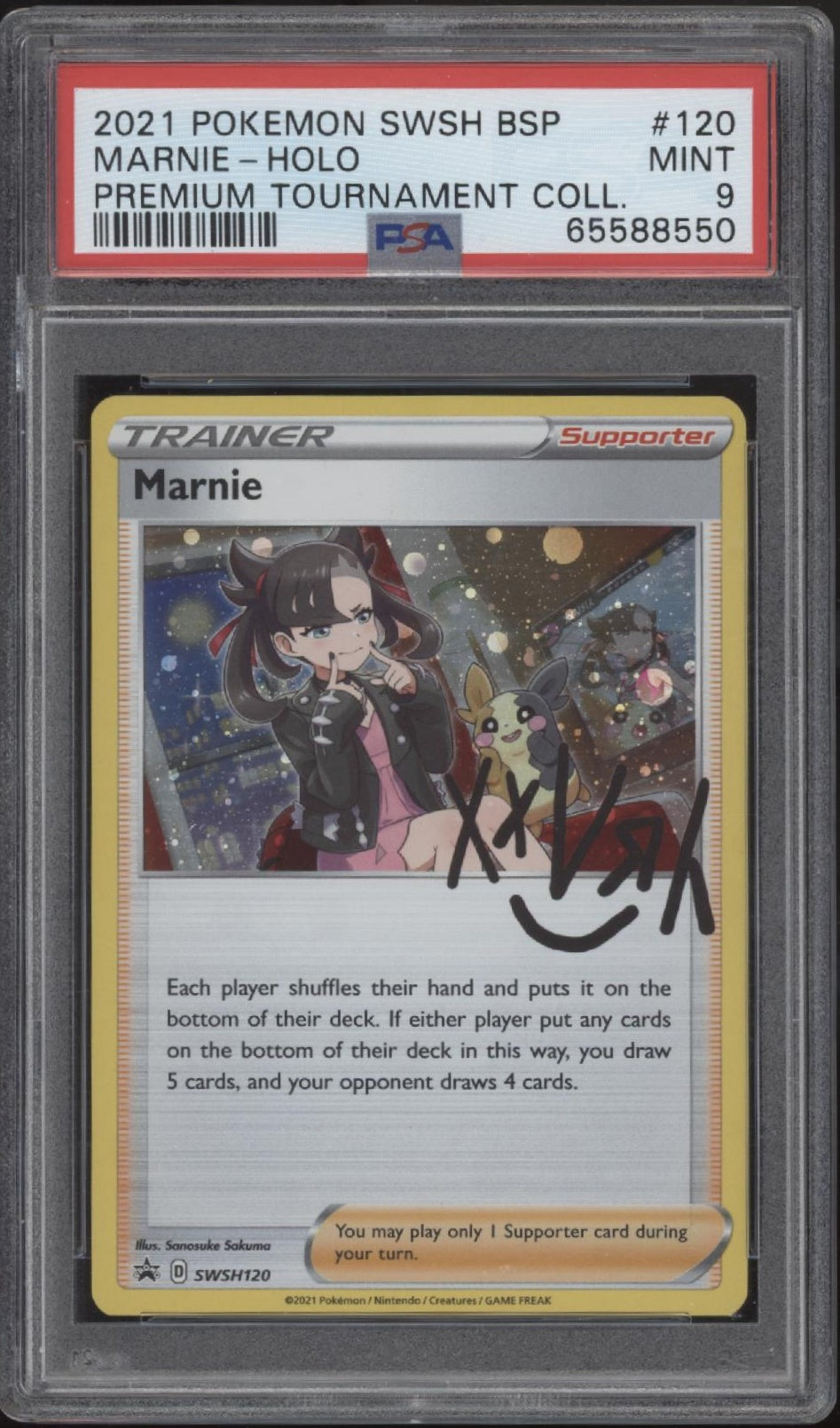 Marnie Pokemon Premium Tournament Collection Holo #120 PSA 9