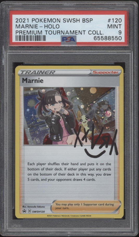 Marnie Pokemon Premium Tournament Collection Holo #120 PSA 9