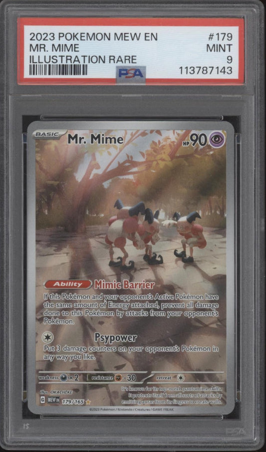 Mr. Mime Pokemon 151 Illustratino Rare #179 PSA 9