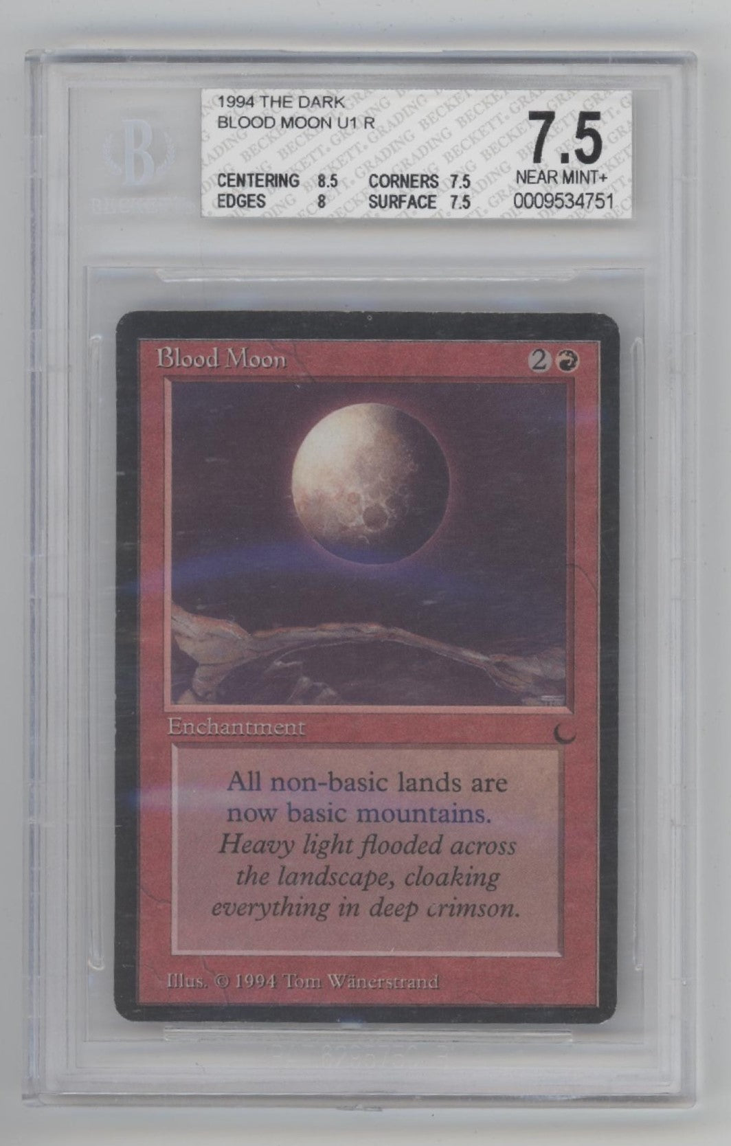 Blood Moon Magic the Gathering The Dark Beckett 7.5
