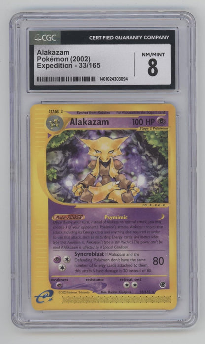 Alakazam Pokemon Expedition #33 CGC 8