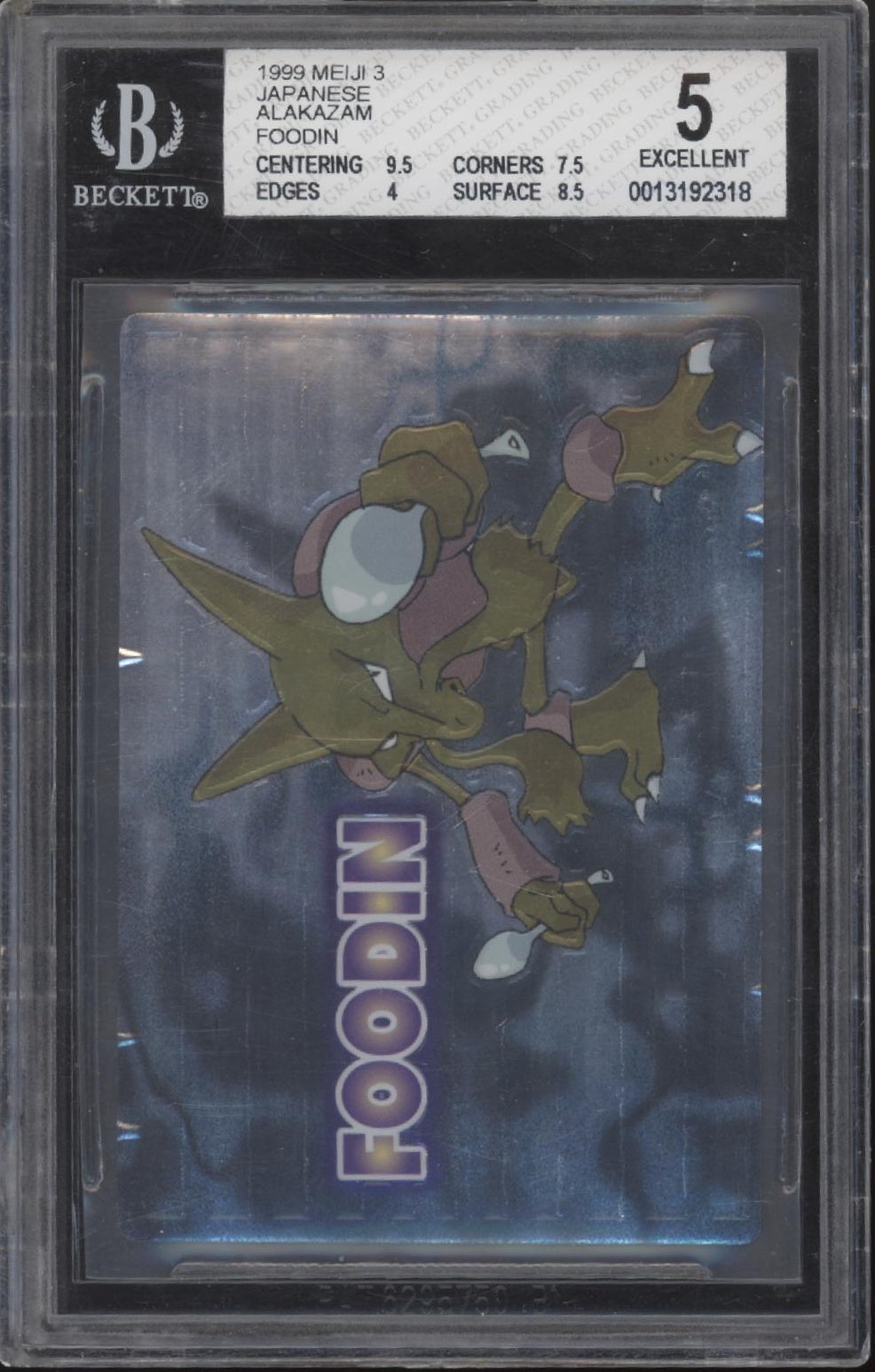 Alakazam Pokemon Meiji 3 Foodin Japanese Beckett 5