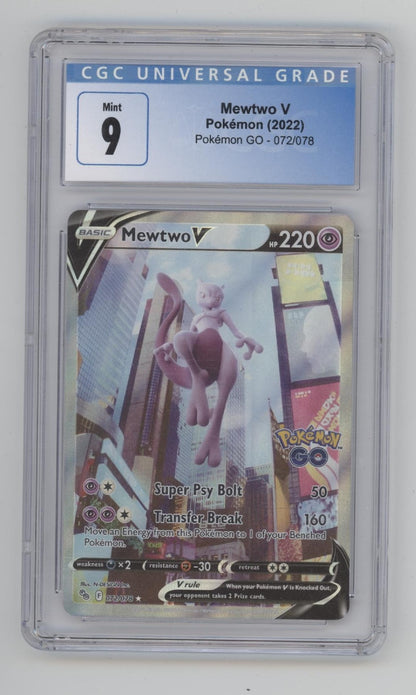 Mewtwo V Pokemon GO #072 CGC 9