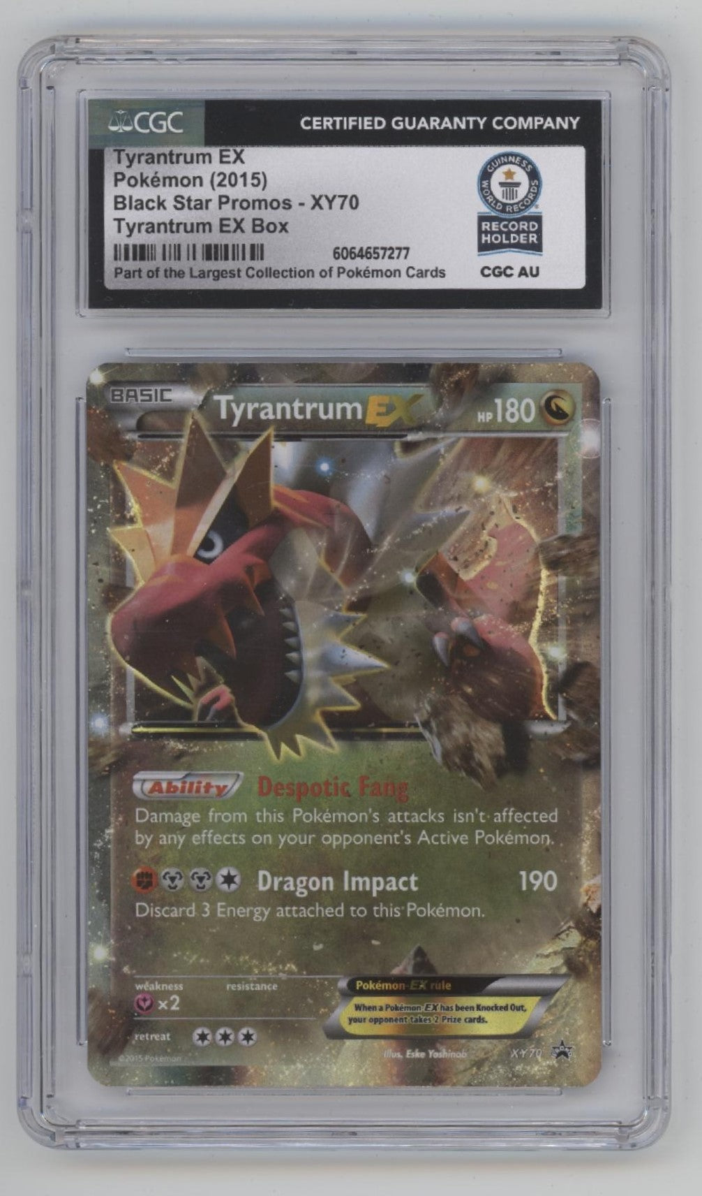 Tyranitar EX Pokemon Black Star Promo #XY70 CGC Guinness World Record Holder