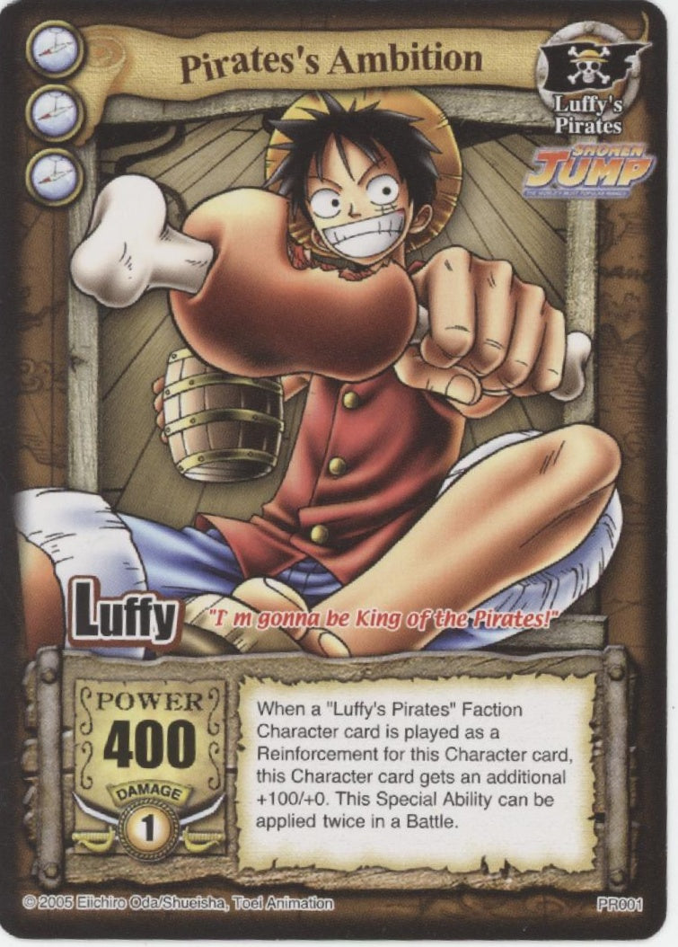 Pirate's Ambition Luffy One Piece CCG Shonen Jump Promo Card PO001