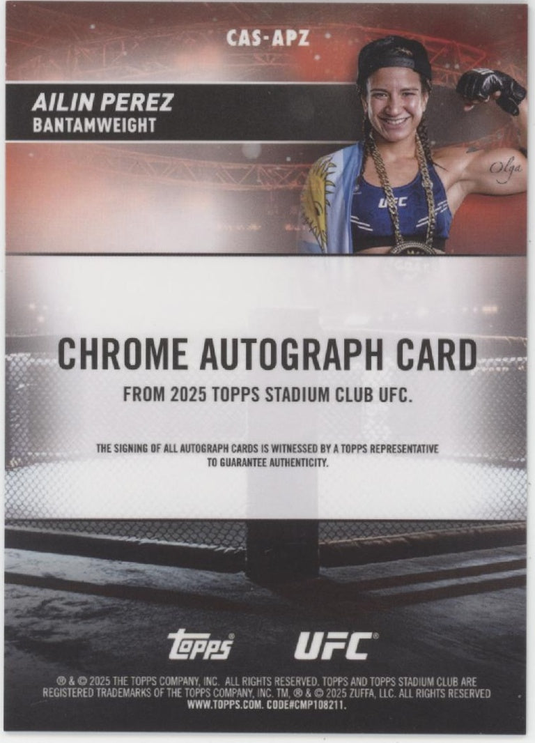 Ailin Perez 2025 Topps Stadium Club Chrome RC Auto #CAS-APZ