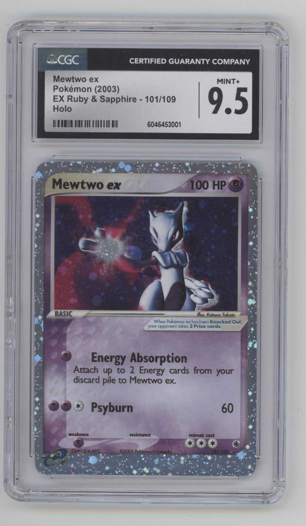 Mewtwo ex Pokemon EX Ruby & Sapphire Holo #101 CGC 9.5