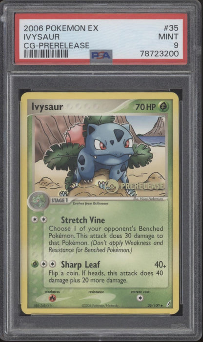 Ivysaur Pokemon Crystal Guardians Prerelease #35 PSA 9