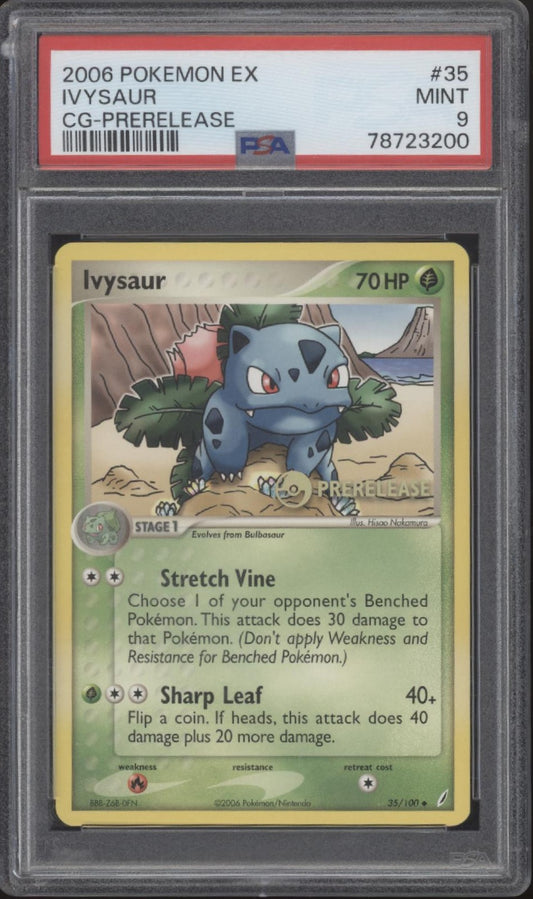 Ivysaur Pokemon Crystal Guardians Prerelease #35 PSA 9