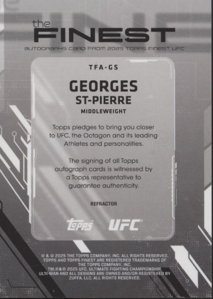 Georges St-Pierre 2025 Topps Finest Auto #TFA-GS