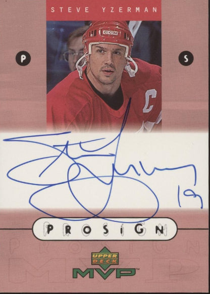 Steve Yzerman 1999 Upper Deck MVP Pro Sign Auto #SY
