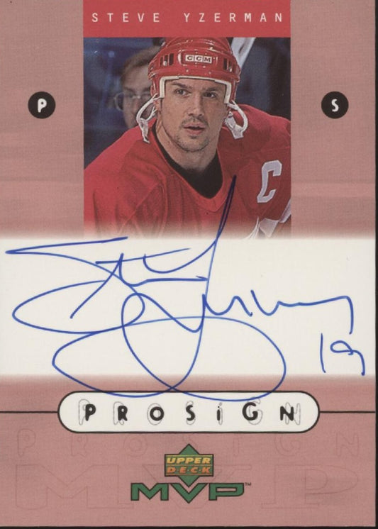Steve Yzerman 1999 Upper Deck MVP Pro Sign Auto #SY