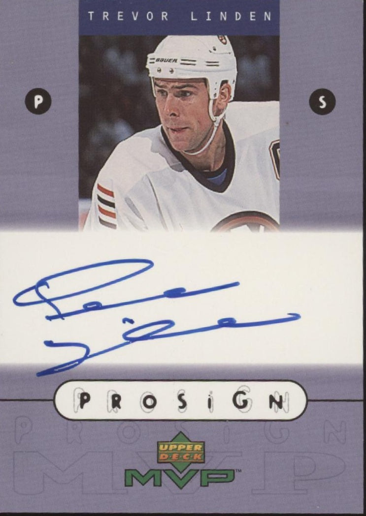 Trevor Linden 1999 Upper Deck MVP Pro Sign Auto #TL