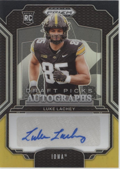 Luke Lachey 2025 Panini Prizm Draft Picks Gold Prizm RC Auto 3/5 #DPA-LLY