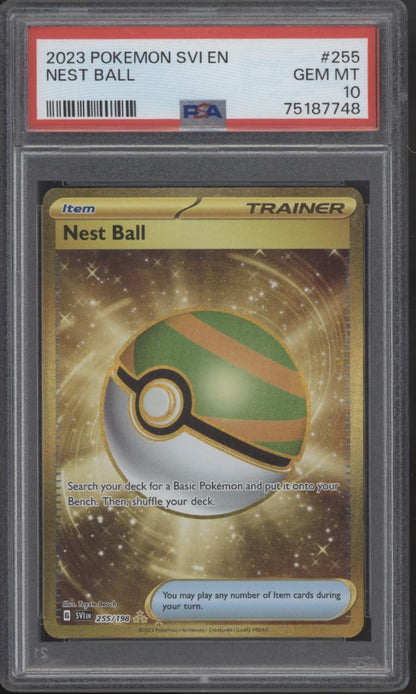 Nest Ball Pokemon Scarlet & Violet #255 PSA 10