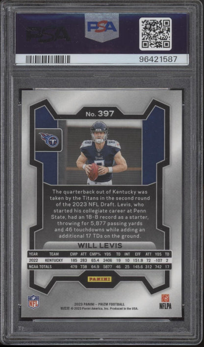 Will Levis 2023 Panini Prizm RC #397 PSA 10