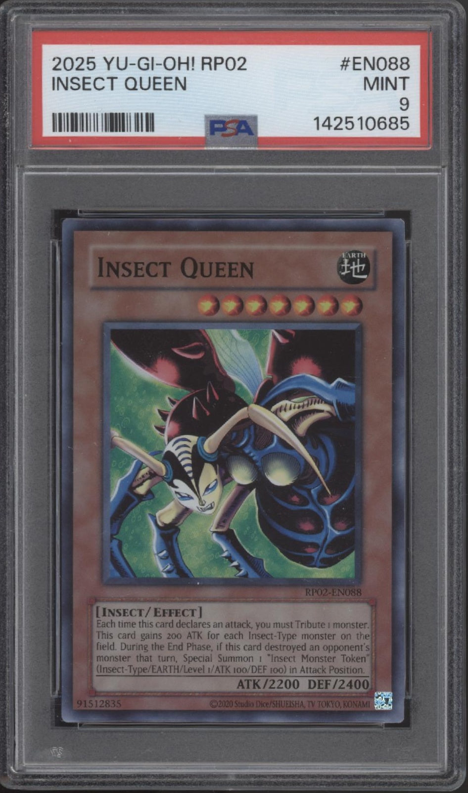 Insect Queen Yu-Gi-Oh! Retro Pack 2 #EN088 PSA 9