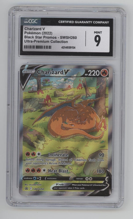 Charizard V Pokemon Ultra Premium Collection Black Star Promo #SWSH260 CGC 9
