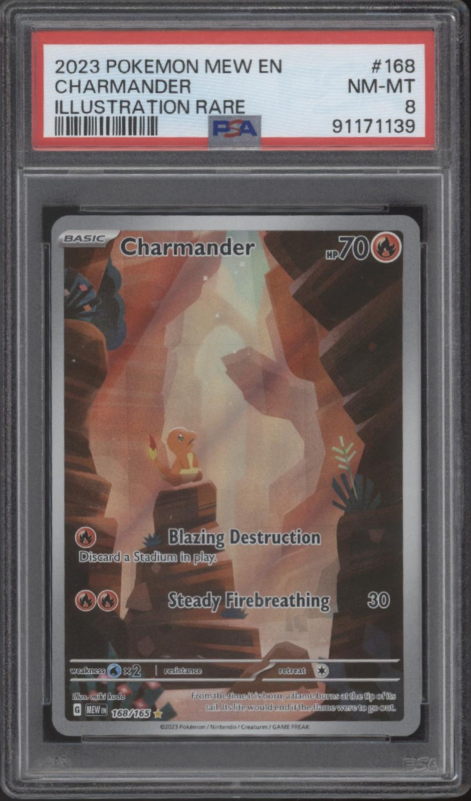 Charmander Pokemon 151 Illustration Rare #168 PSA 8、Collector Store LLC Gaming、kayou
