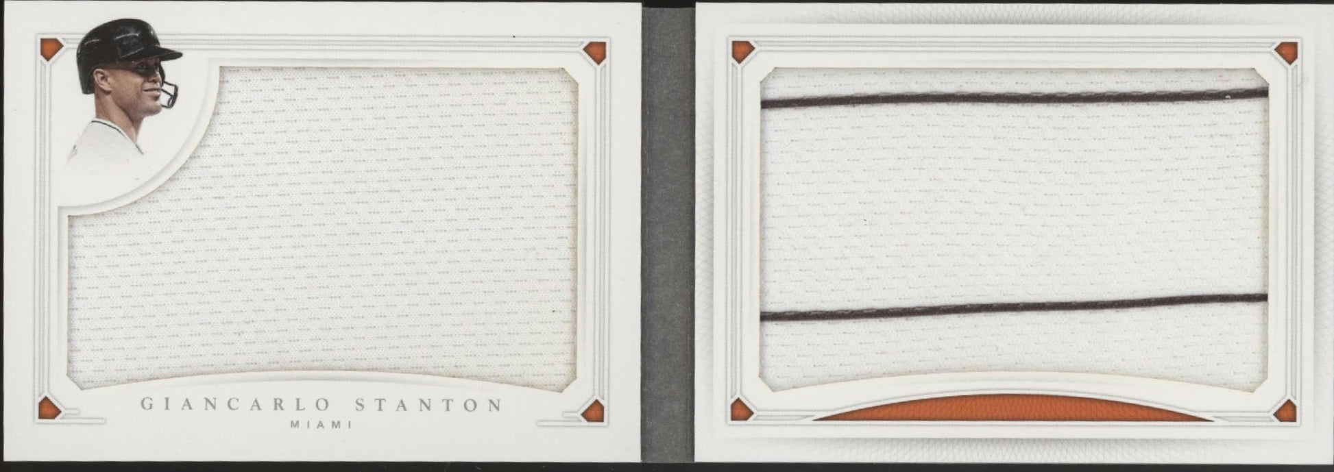 Giancarlo Stanton 2016 Panini National Treasures Dual Swatches 14/25 #CMB-GS
