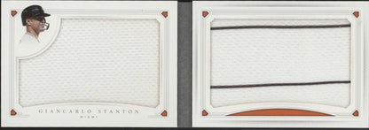 Giancarlo Stanton 2016 Panini National Treasures Dual Swatches 14/25 #CMB-GS