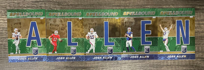 Josh Allen 2022 Panini Donruss Elite Spellbound "ALLEN" Lot