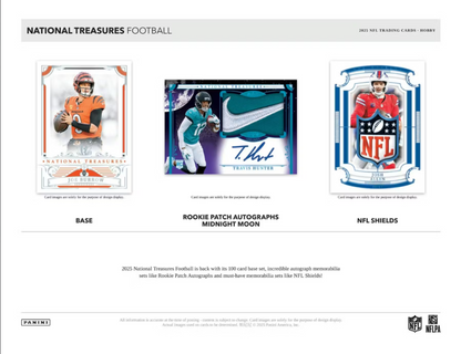 2025 Panini National Treasures Football Hobby Box Case - 4ct