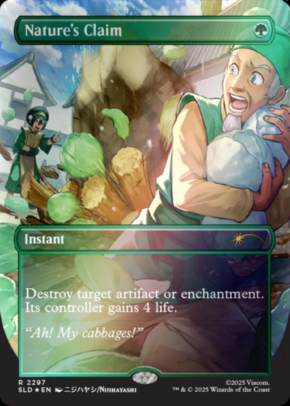 Magic the Gathering Avatar the Last Air Bender Secret Lair - My Cabbages! [Rainbow Foil Edition]